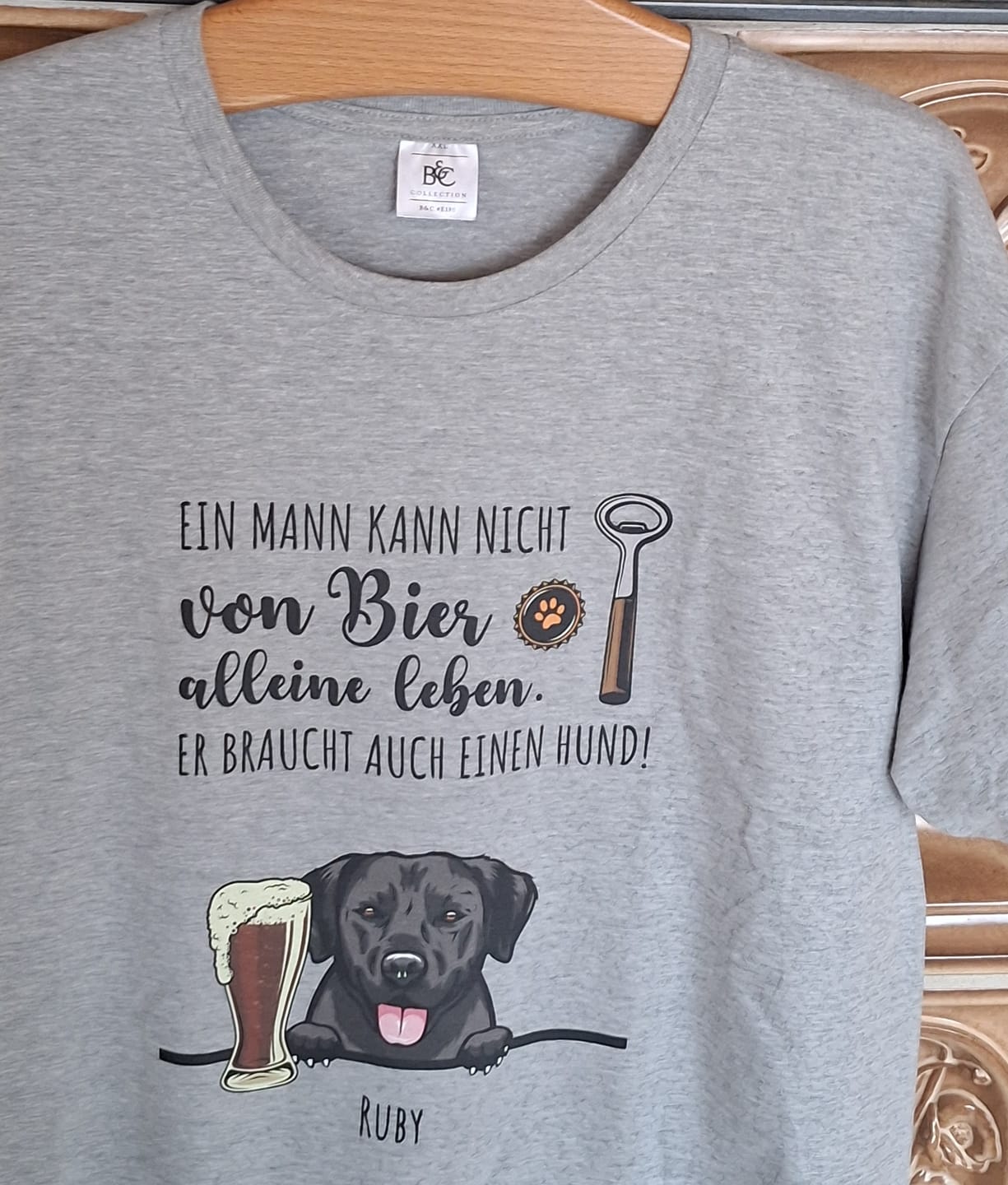 Customer photo review of Bier & Wuff - Individuelles T-Shirt