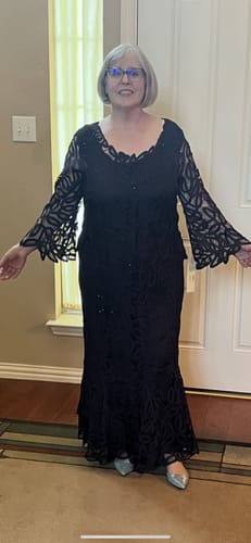 Customer photo review of Soulmates D8785 Bell-Sleeve Tunic Top with Skirt Set