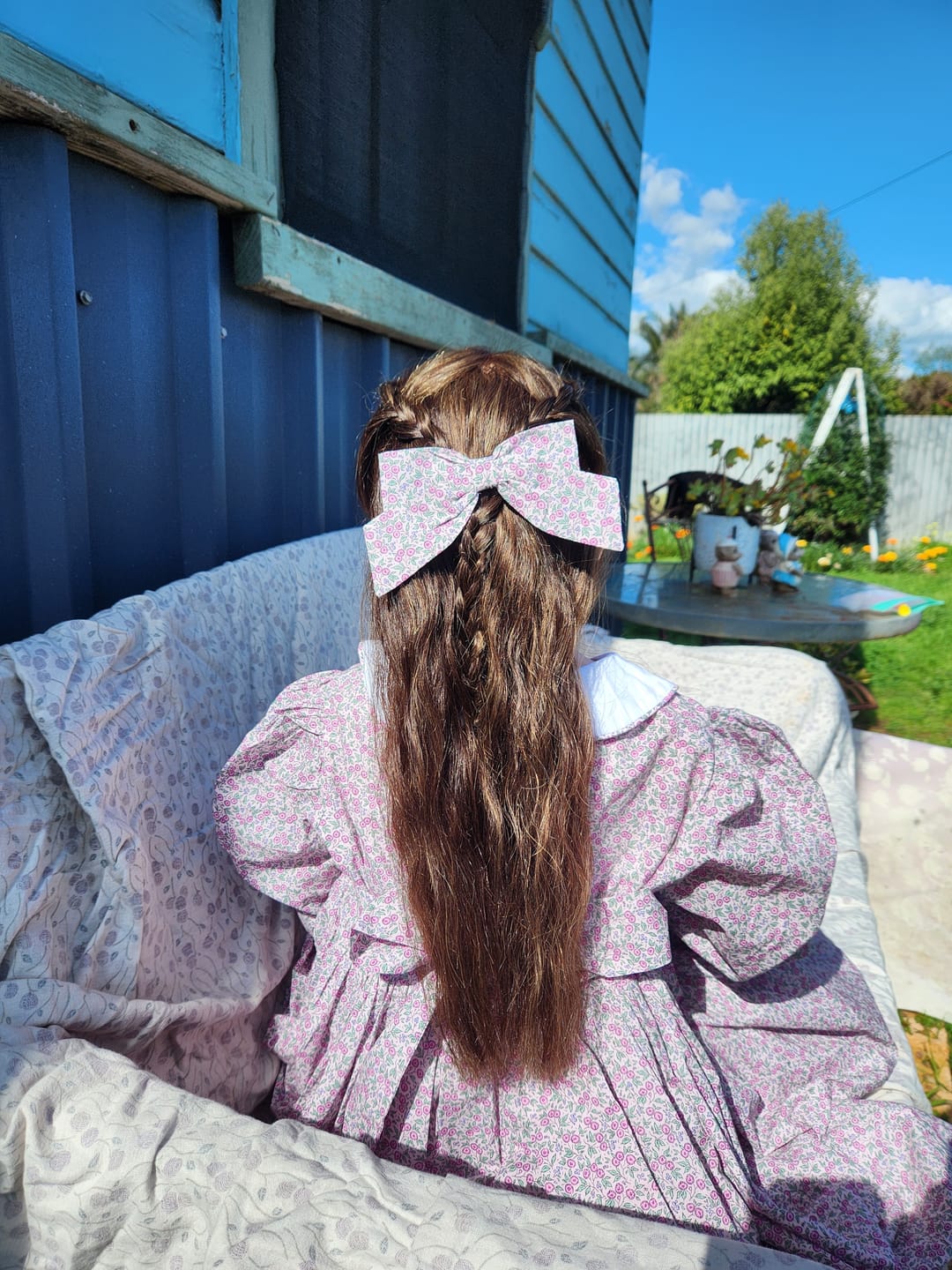Customer photo review of Lilac Floral  Bow