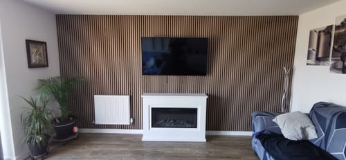 Customer photo review of Acoustic Slat Wall Panel - Walnut
