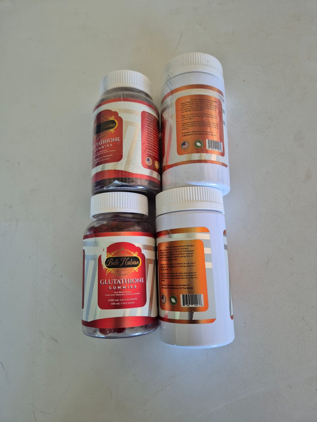 Avis photo client du lot de gummies Lightening Gluta (pour tous les types de peau)