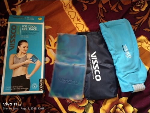 Customer photo review of Icecool Gel Pack | Re-Freezable for Instant Pain Relief & Swelling (Blue)
