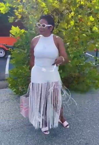Customer photo review of Butter Racerback Contour Bodysuit