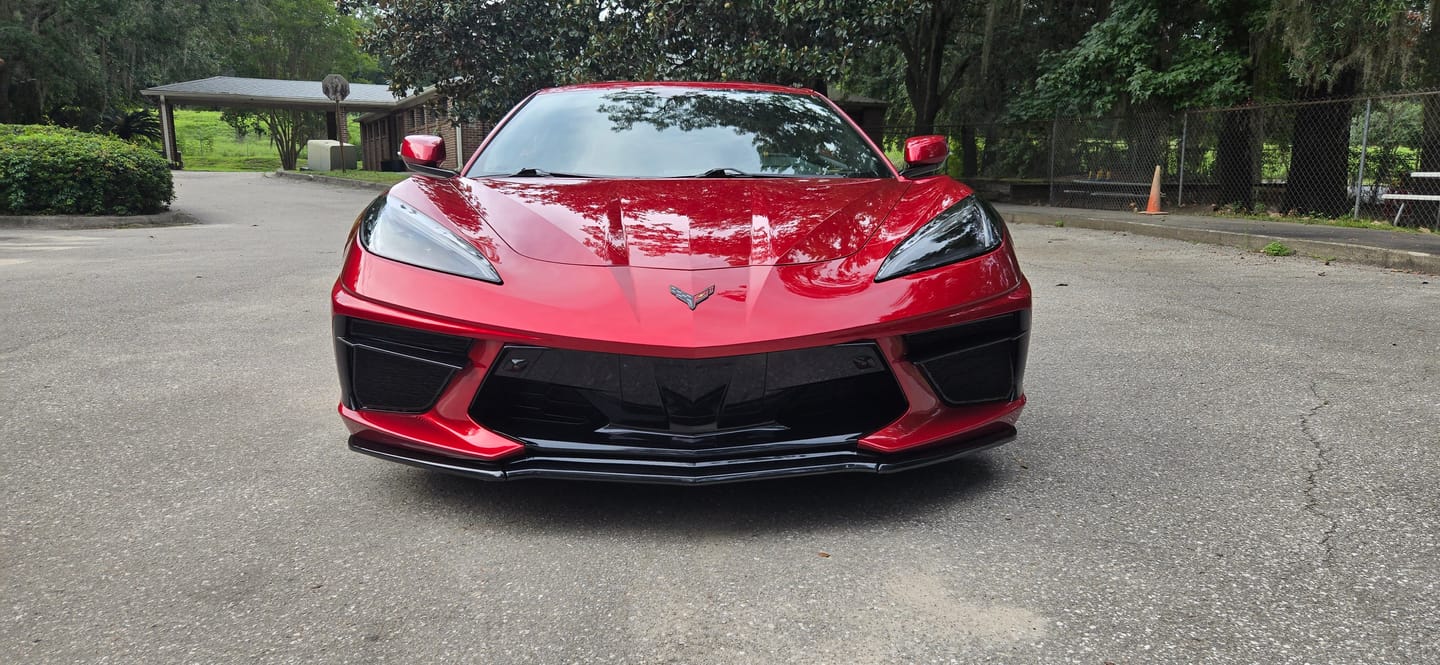 Customer photo review of Corvette C8 Front Mesh Grill Insert Cover