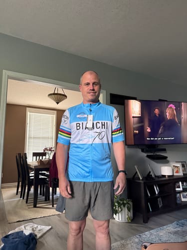 Customer photo review of Bianchi Water Blue Retro Short sleeves Jersey