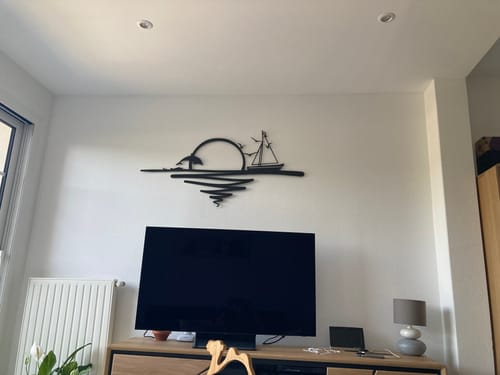 Customer photo review of Décoration murale en métal - Lever du soleil (SUN.02)
