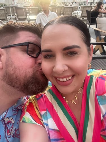 Customer photo review of GOLD OCEAN LETTER NECKLACE