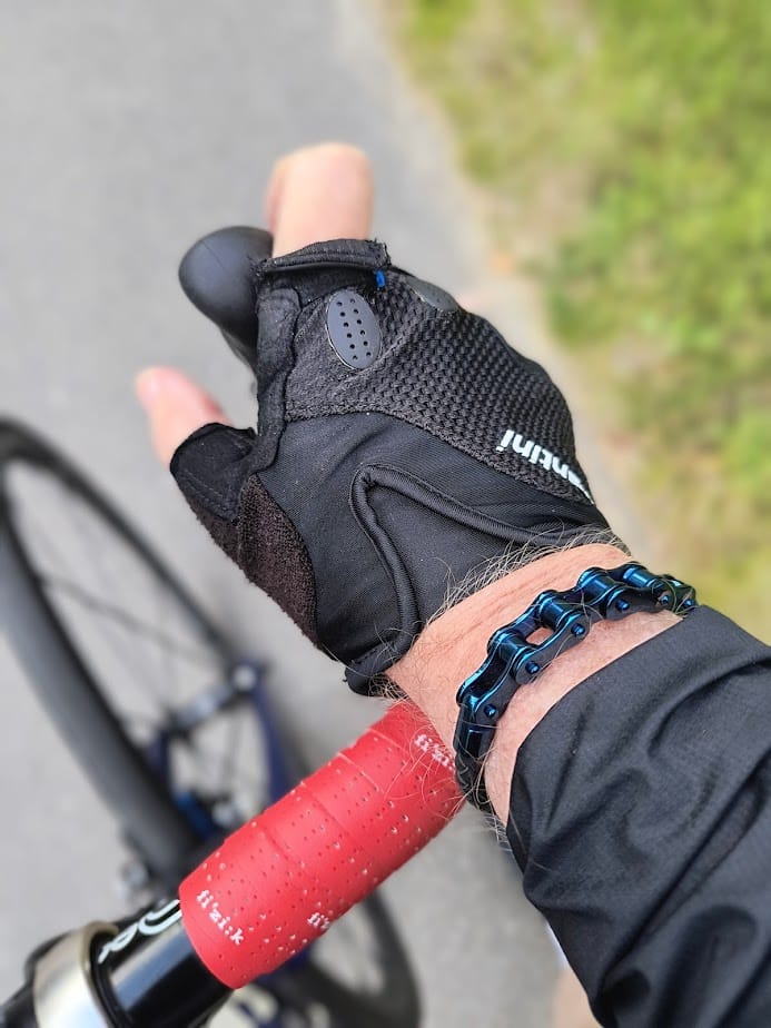 Customer photo review of Cycolinks Leather Bike Chain Bracelet