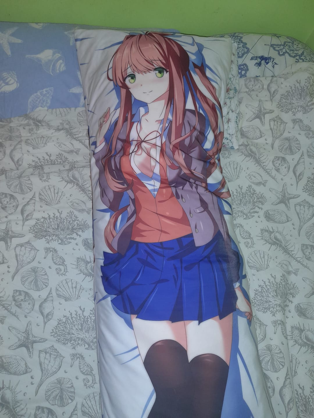 Customer photo review of Monika Body Pillow  Monika from Doki Doki