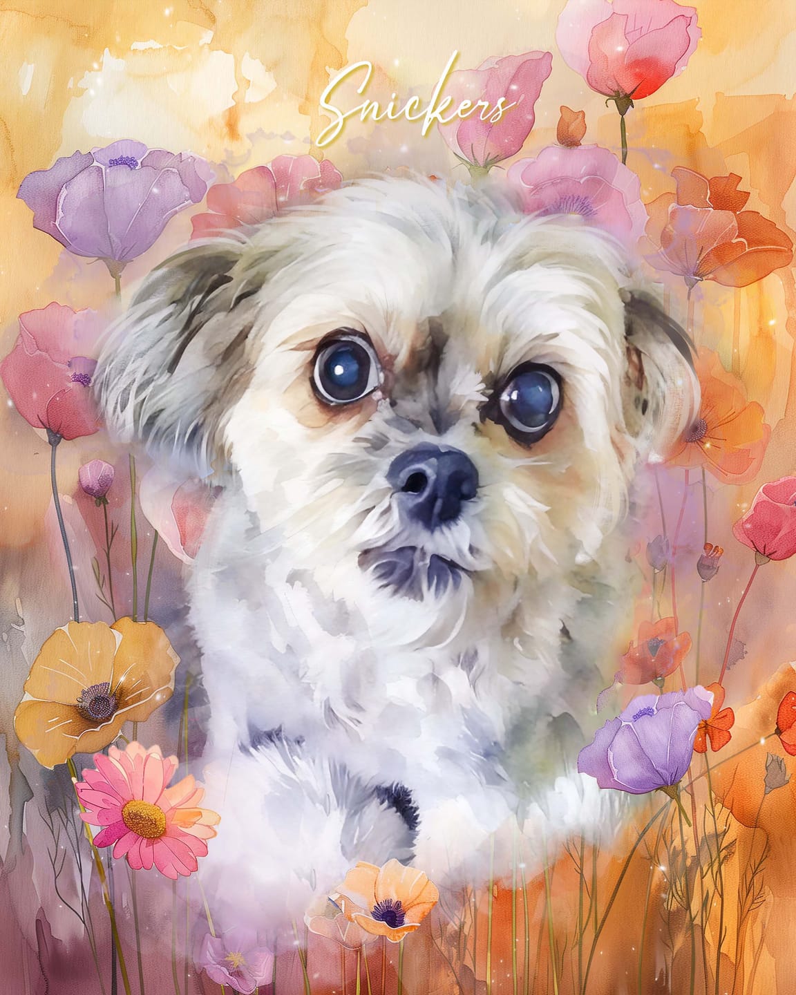 Customer photo review of Custom Watercolor Pet Portrait – BlossomTails