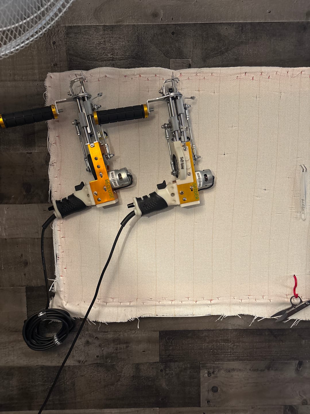 Customer photo review of The Spider — Cut & Loop Pile Tufting Machine