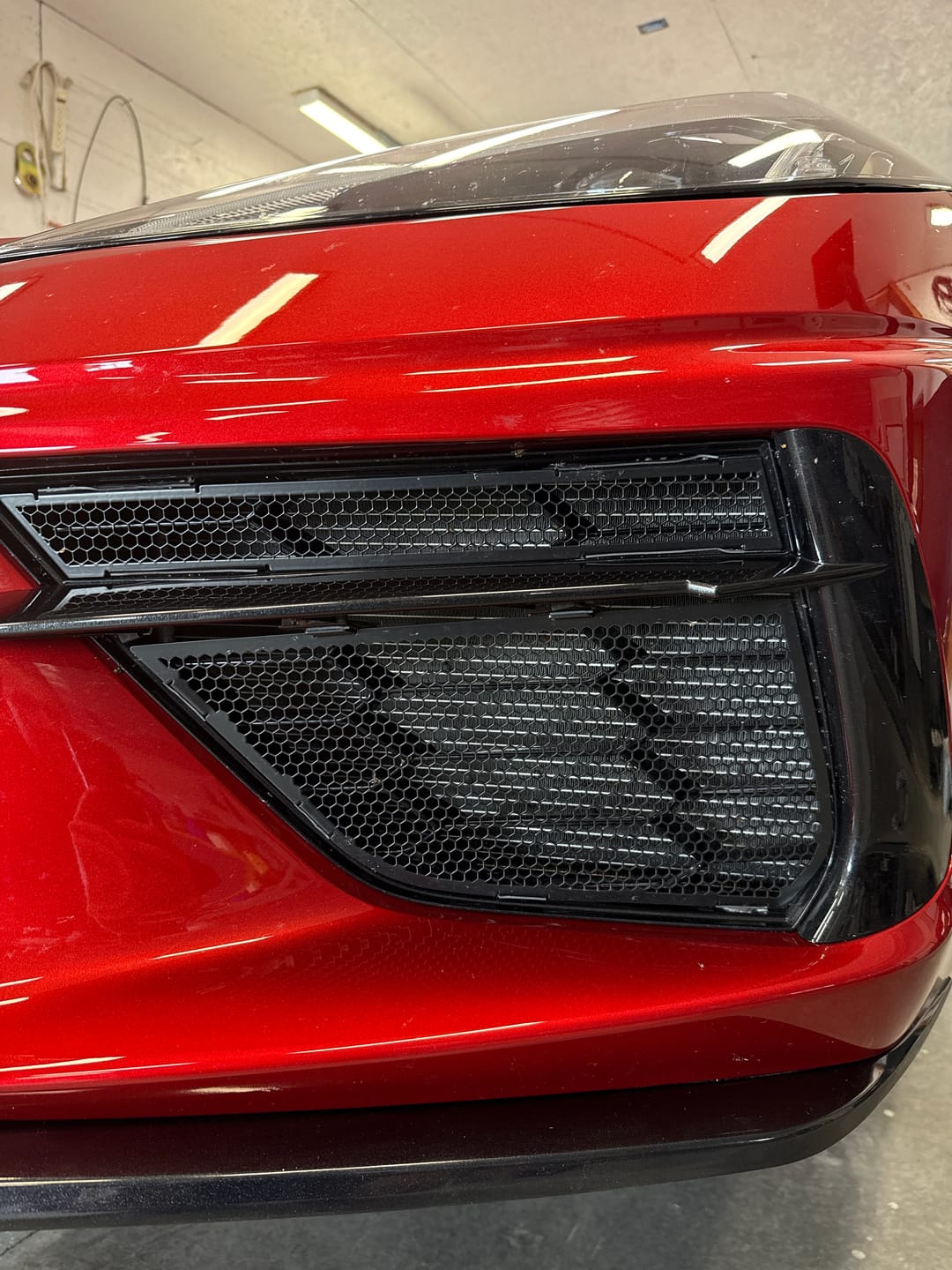 Customer photo review of Corvette C8 Front Mesh Grill Insert Cover