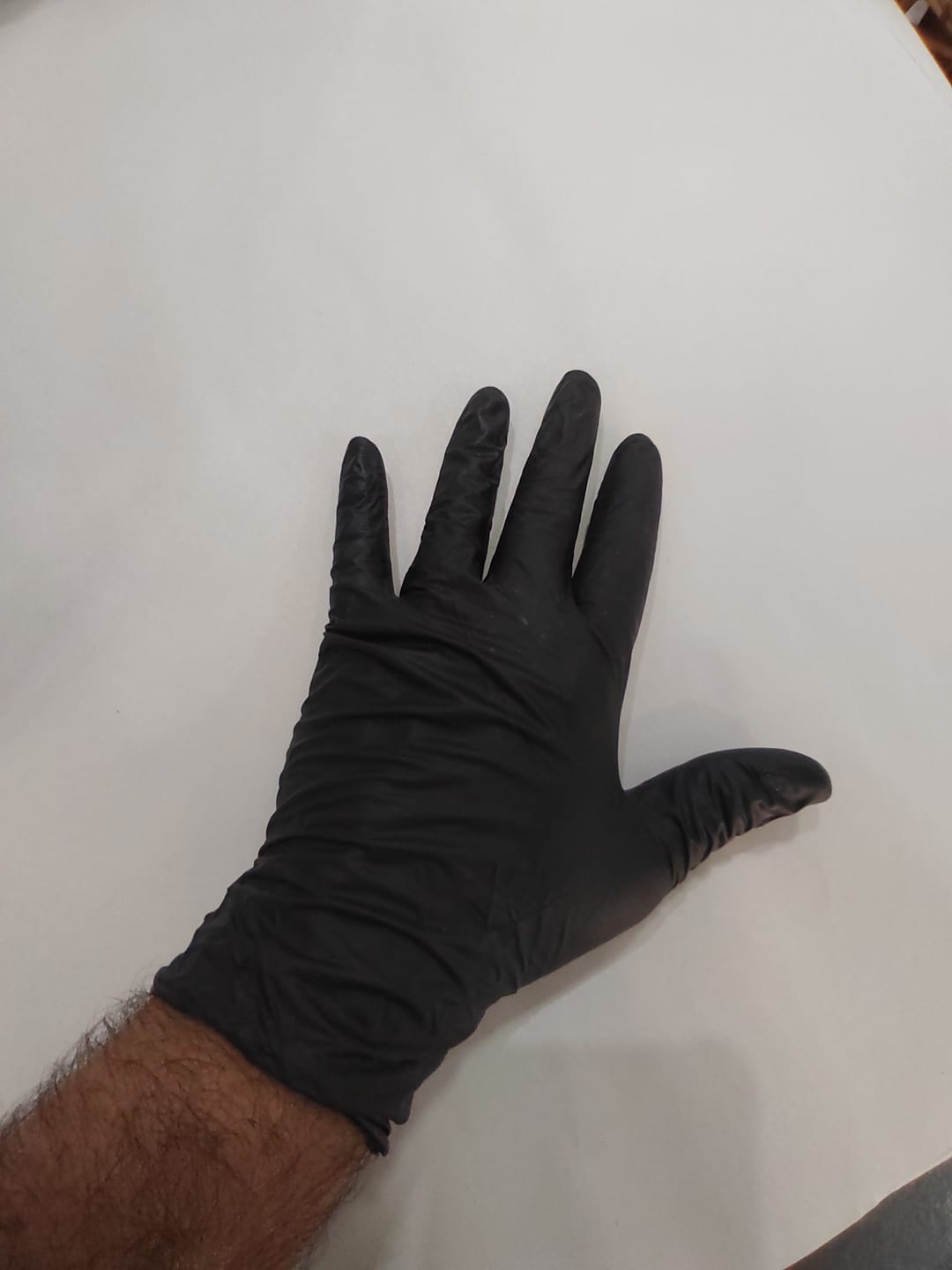 Customer photo review of Black Nitrile Gloves - Box of 100 - Large