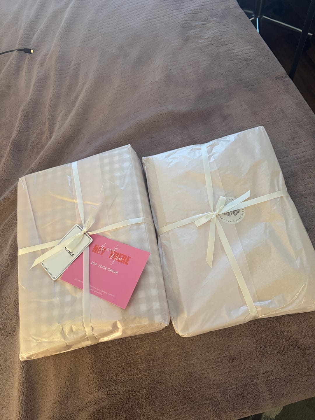 Customer photo review of Cotton Small Gingham Bedding Set - Yellow
