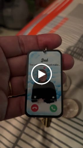 Customer video review of The Call I Wish I Could Take Memorial Sympathy Gift Remembrance Keepsake Photo Personalized Acrylic Keychain