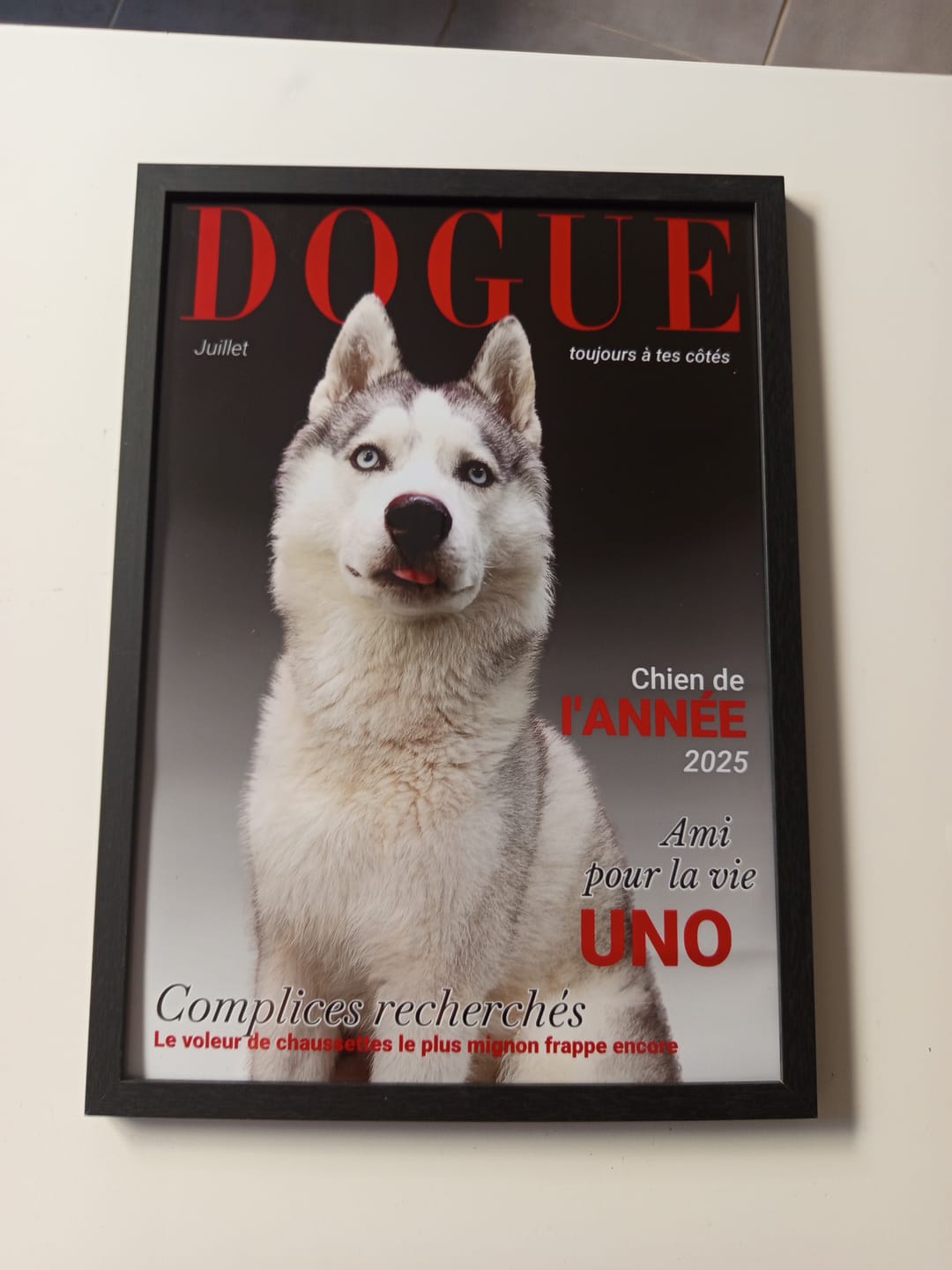 Customer photo review of Dogue - Poster personnalisé