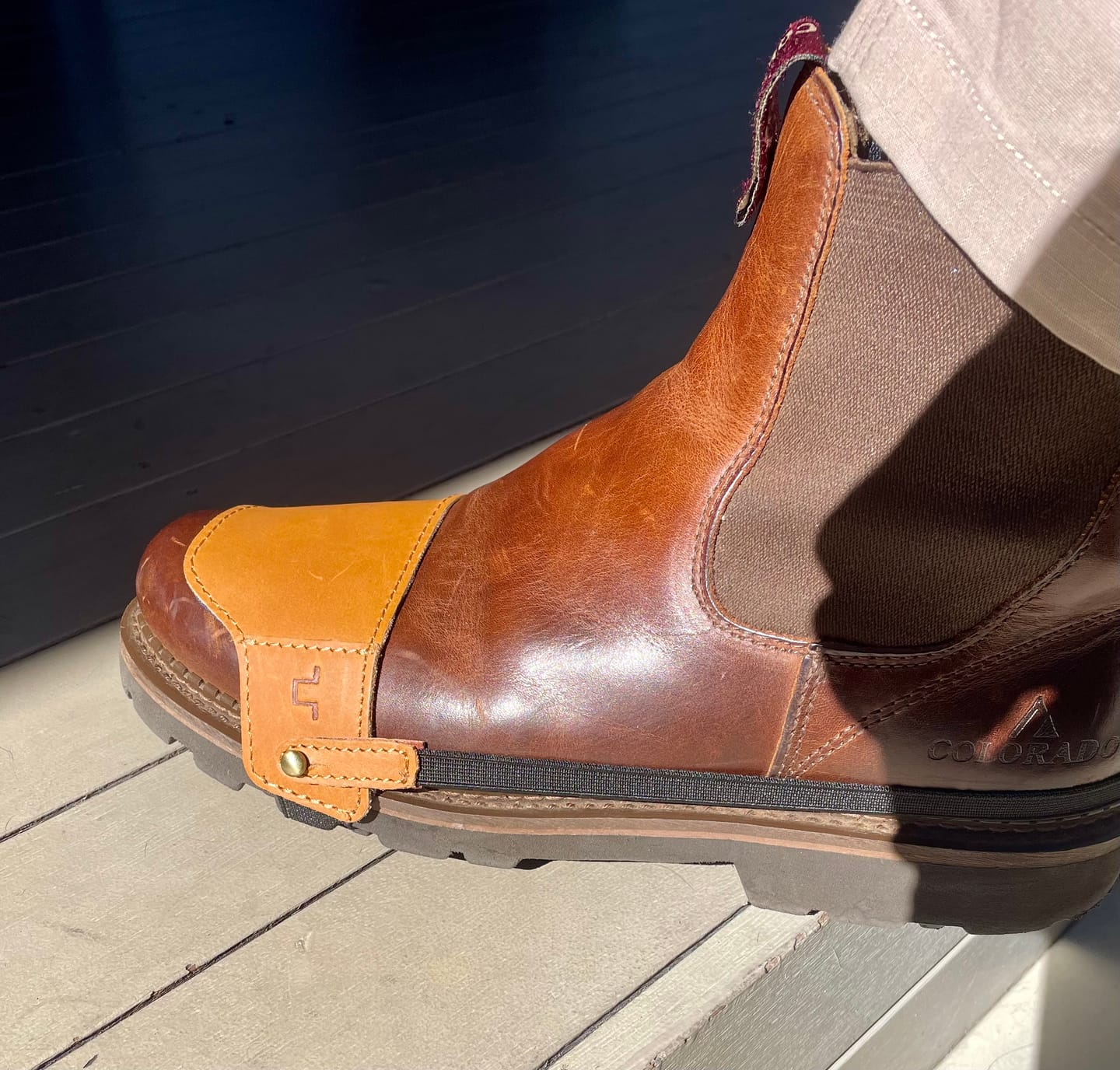Customer photo review of shoe protector slip on