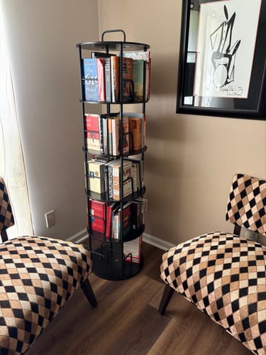 Customer photo review of Flycity 3-5 Tier Rotating Bookshelf With 360° Spinning Display
