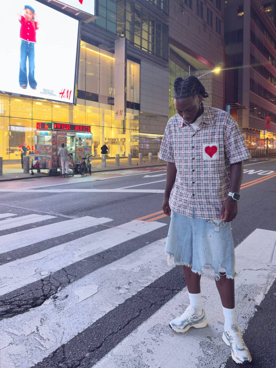 Customer photo review of Aelfric Eden Crochet Heart Pocket Plaid Shirt