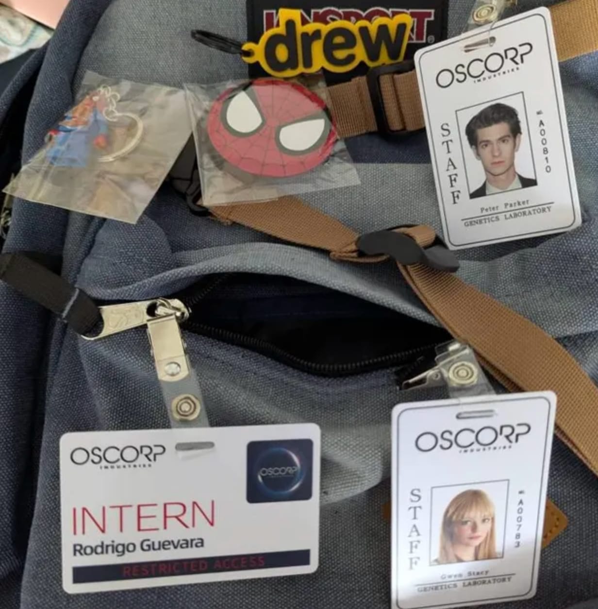 Customer photo review of Andrew Garfield School Bag The Amazing Spider-Man