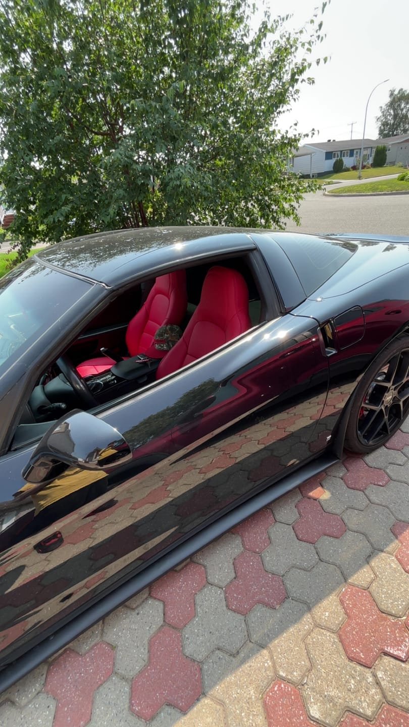 Customer photo review of Corvette C6 Custom Leather Seat Covers
