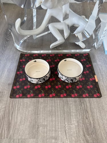 Customer photo review of LV CHERRY EATING PLACEMAT (BROWN)