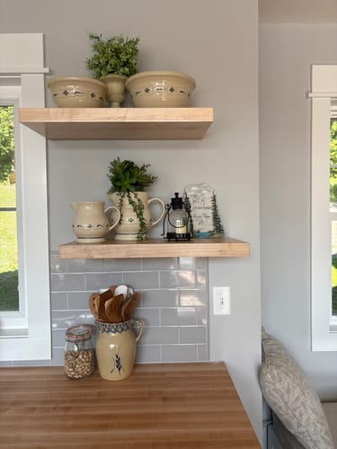 Customer photo review of Maple Floating Shelves
