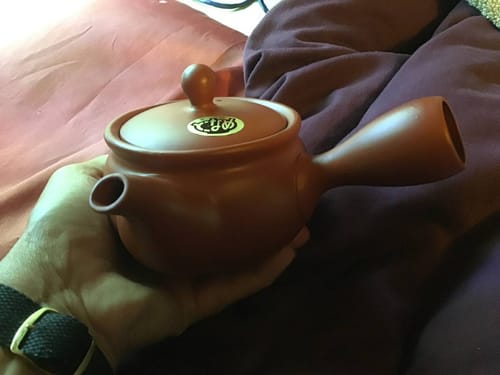 Customer photo review of Red Japanese Clay Teapot