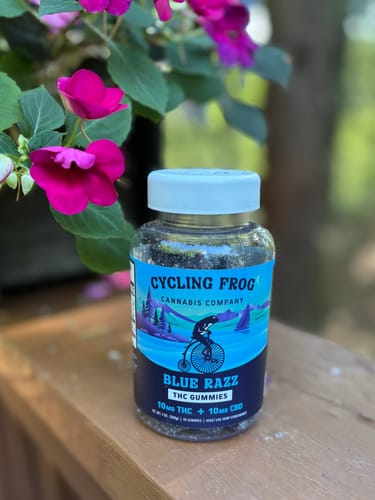 Customer photo review of BlueRazz Gummies, 10mg THC + 10mg CBD