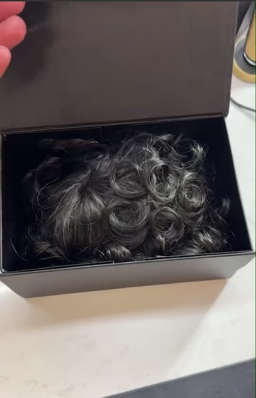 Customer photo review of Men Toupee Hero Full Swiss Mono hair system