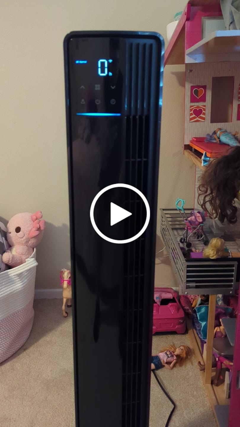 Customer video review of DELLA 42" Ultra Quiet Smart Tower Fan with Voice/APP/Remote Control