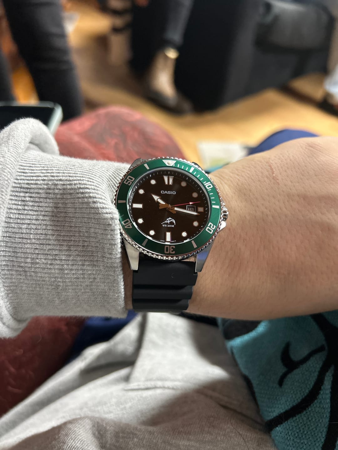 Customer photo review of Reloj Casio Submariner Marlin Duro MDV-106B-1A3VCF Kermit Buceo [EXCLUSIVO]