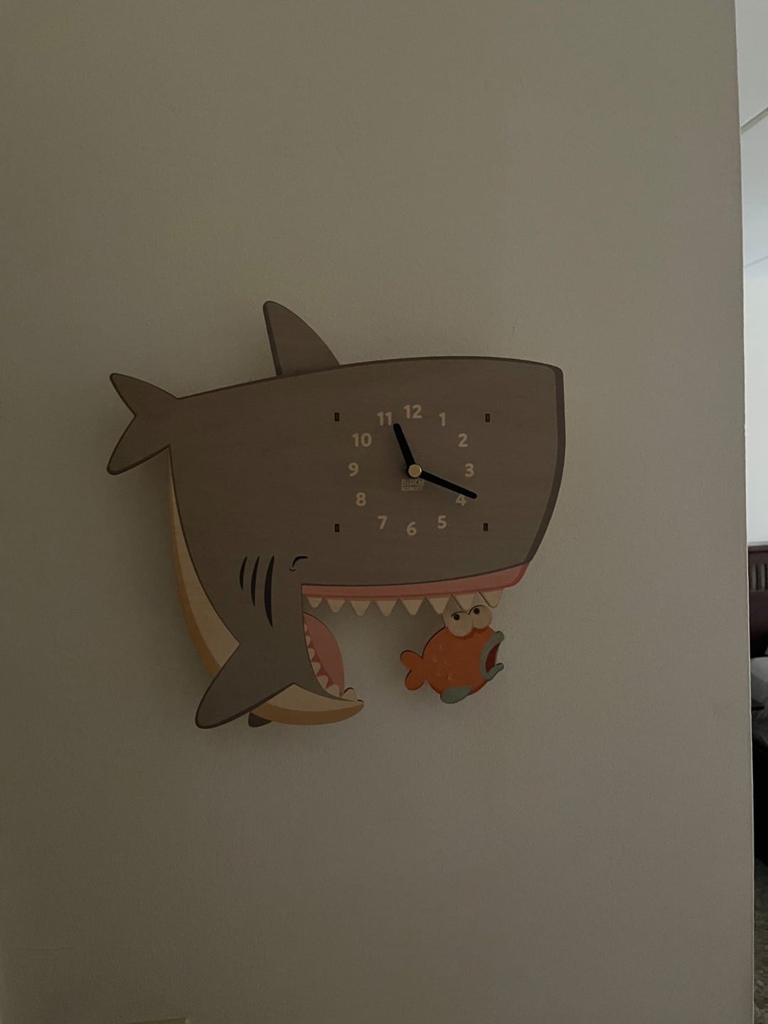 Customer photo review of Crush the Shark Pendulum Clock