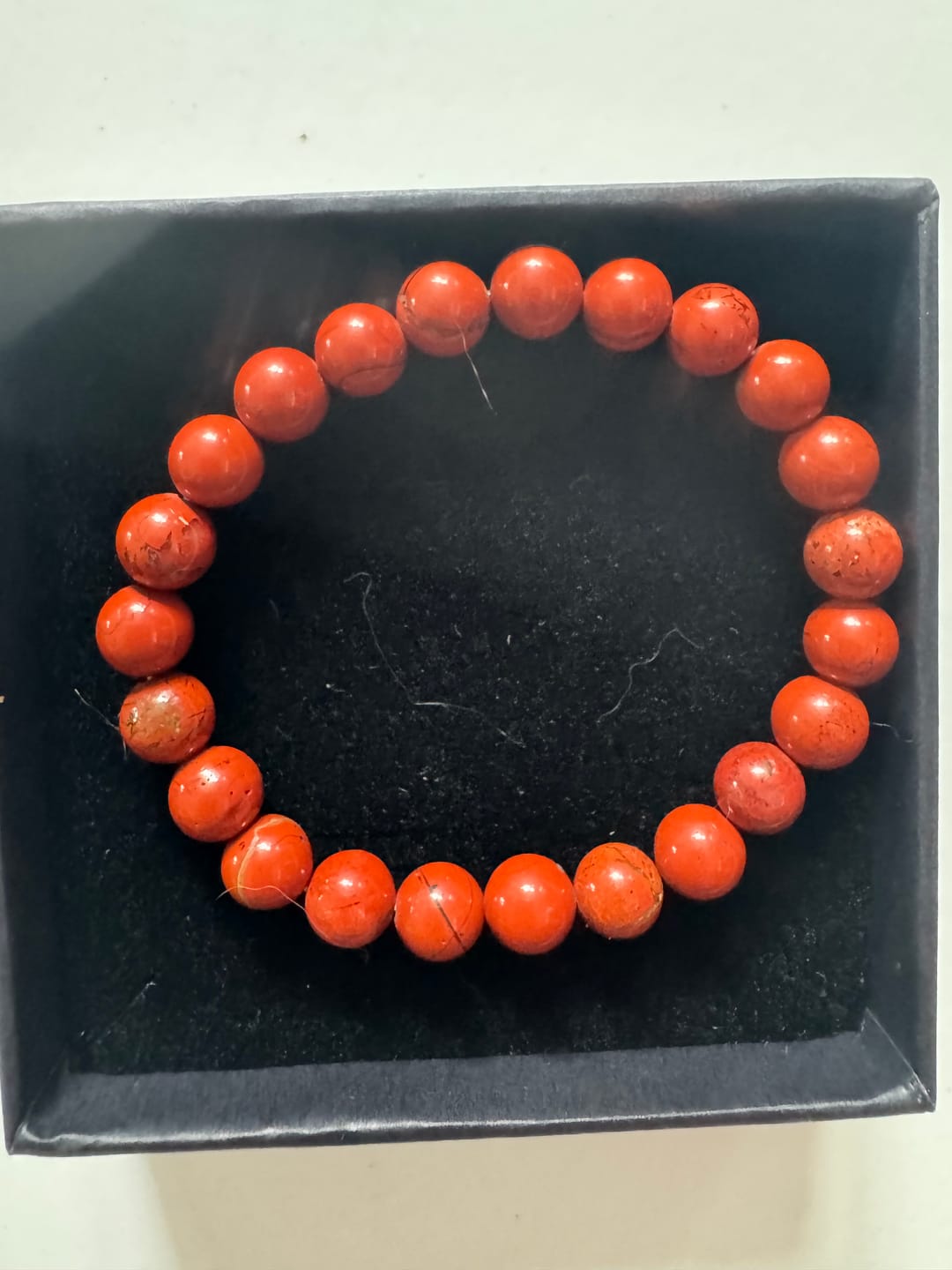 Customer photo review of Bracelet Jaspe Rouge 8mm