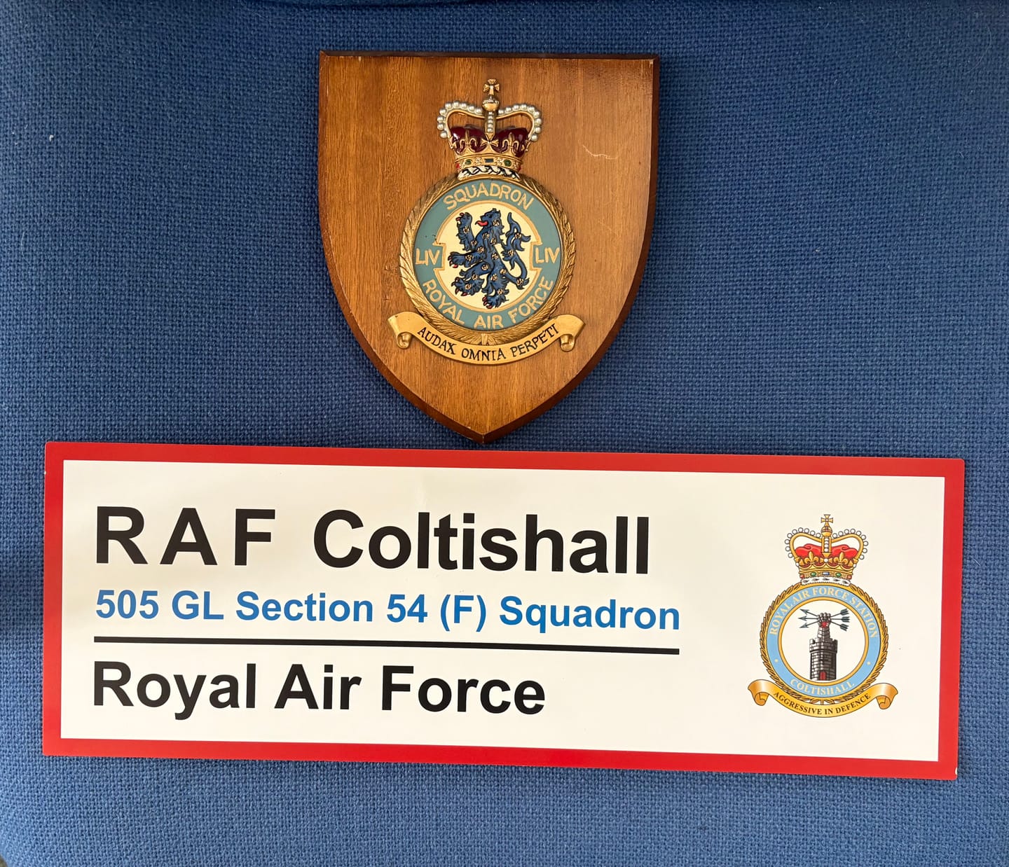 Customer photo review of RAF Station Wall Sign