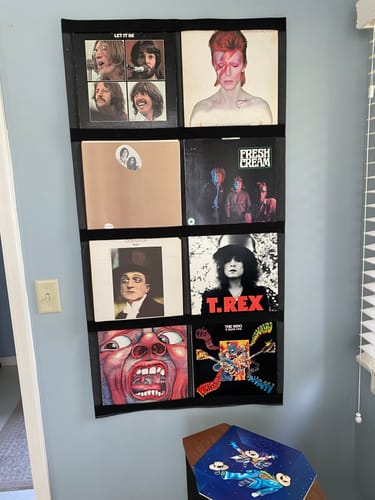 Customer photo review of 12" Vinyl Record Display Frame - LP Wall Storage