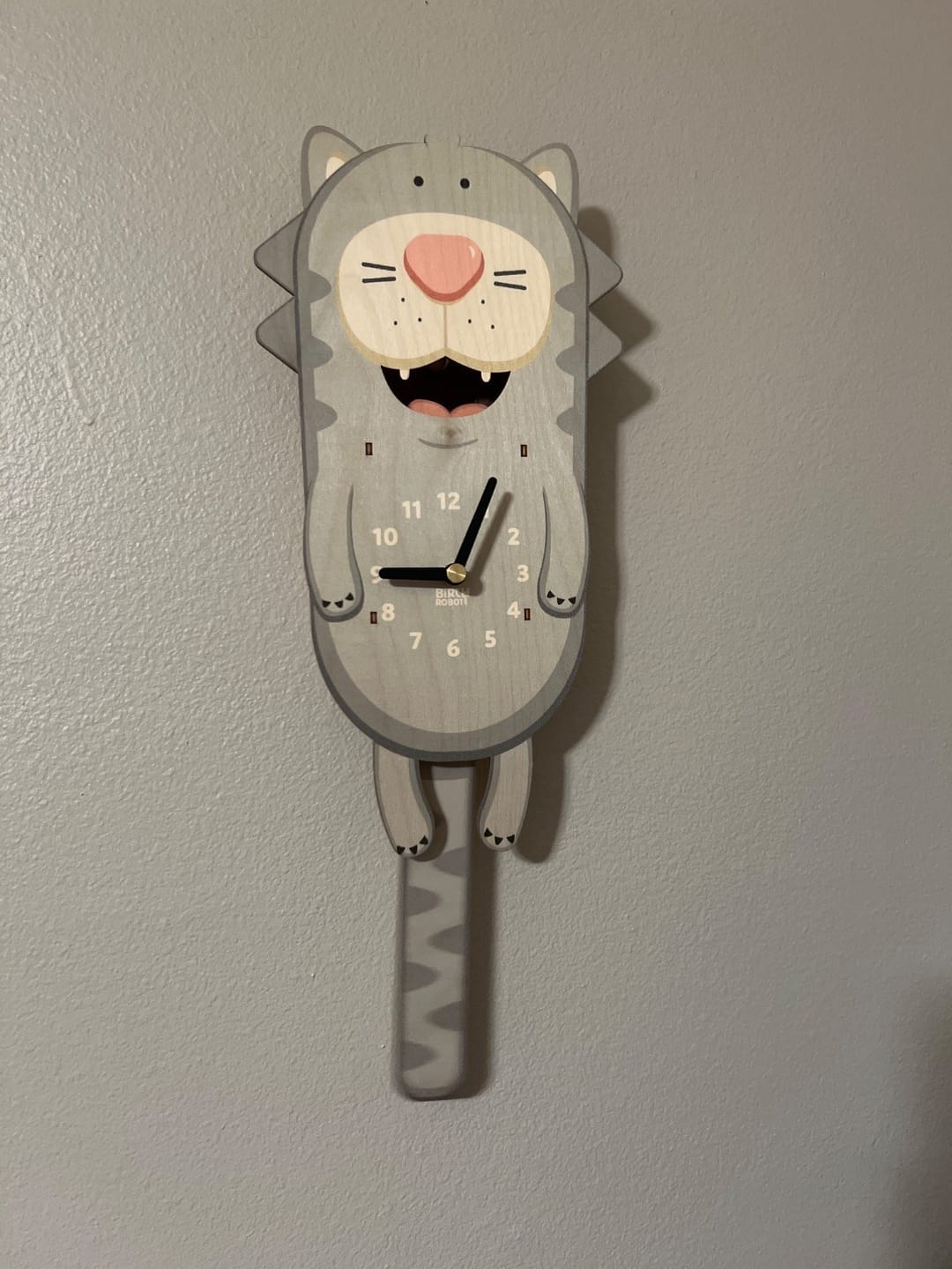 Customer photo review of Tabby the Cat Pendulum Clock