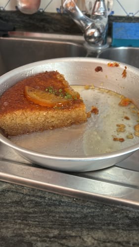 Customer photo review of Traditional Greek Portokalopita – Fresh Orange Syrup Cake – 1200g