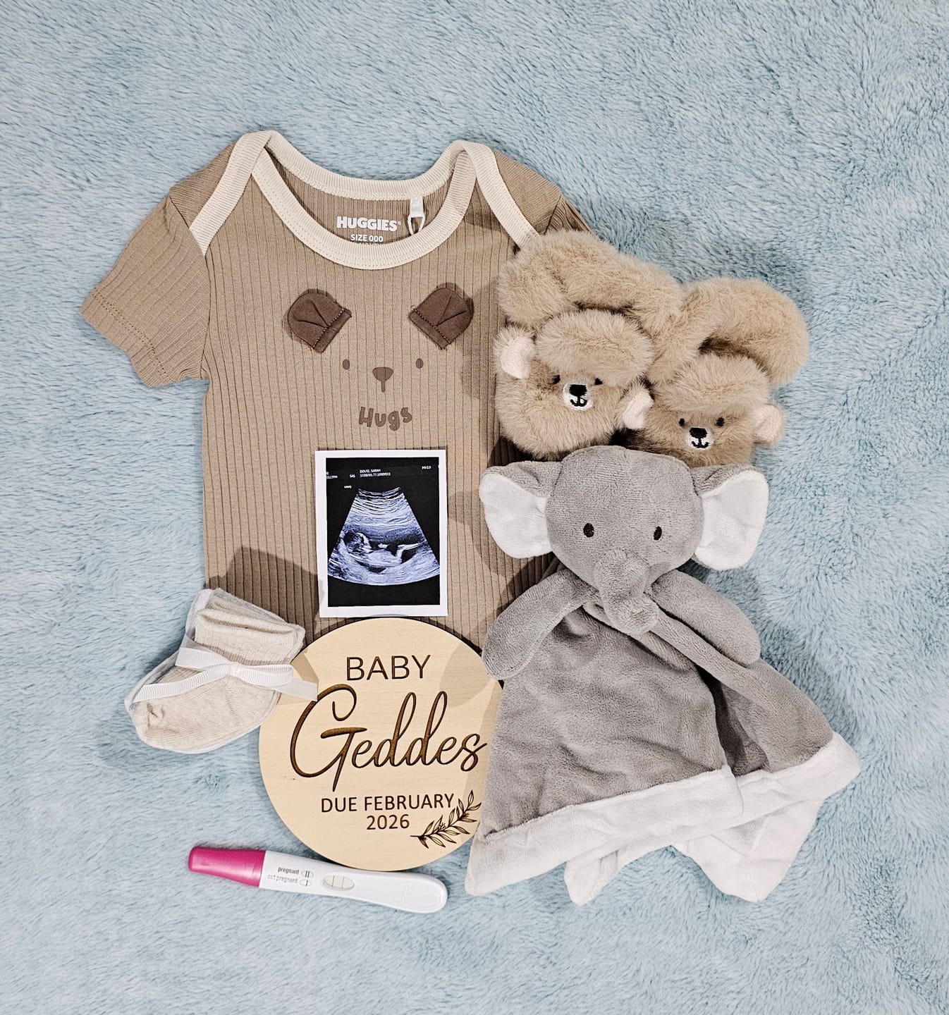Customer photo review of Pregnancy Personalised Announcement Plaque
