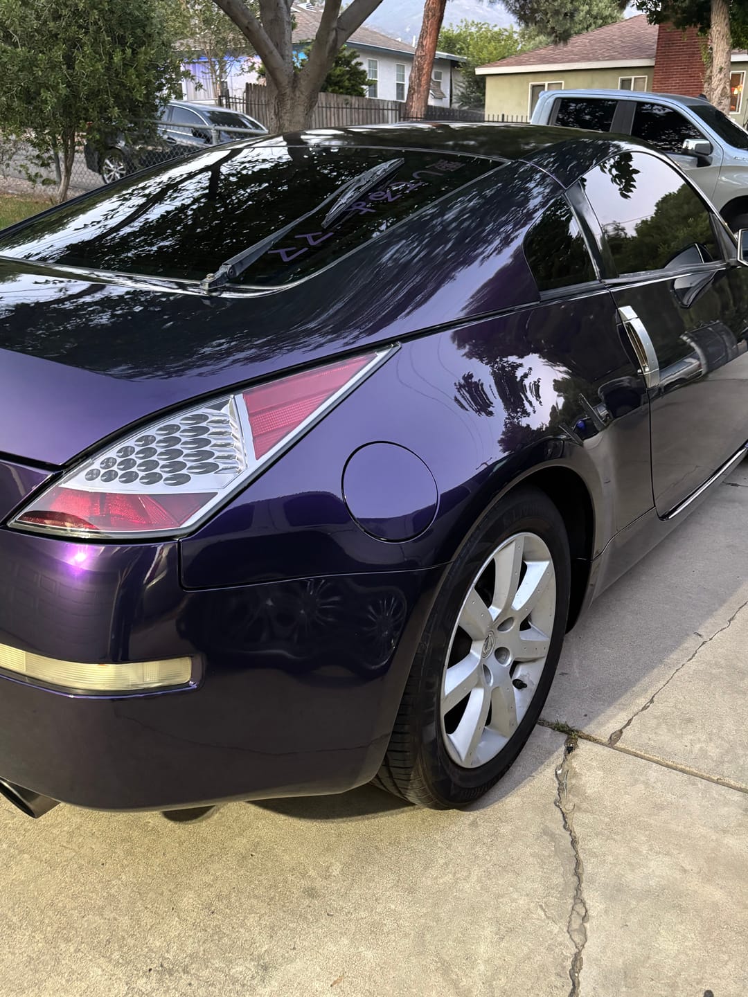 Customer photo review of Glossy Metallic Midnight Purple Vinyl Wrap