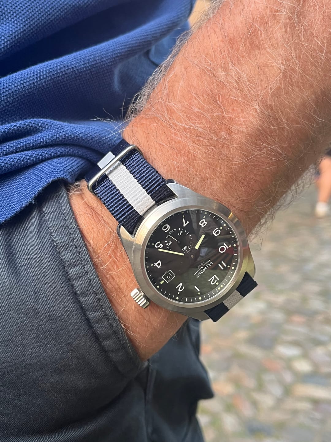 Customer photo review of Classic Military Style Strap - Classic Racing Stripes
