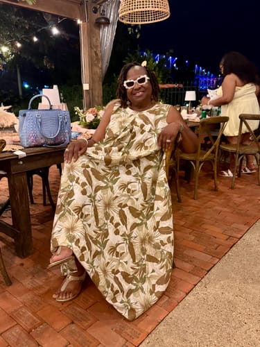 Customer photo review of Long Linen Dress DARA