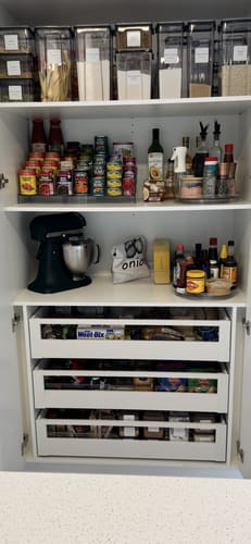 Customer photo review of Expandable 4-Tier Clear Spice Rack Organiser