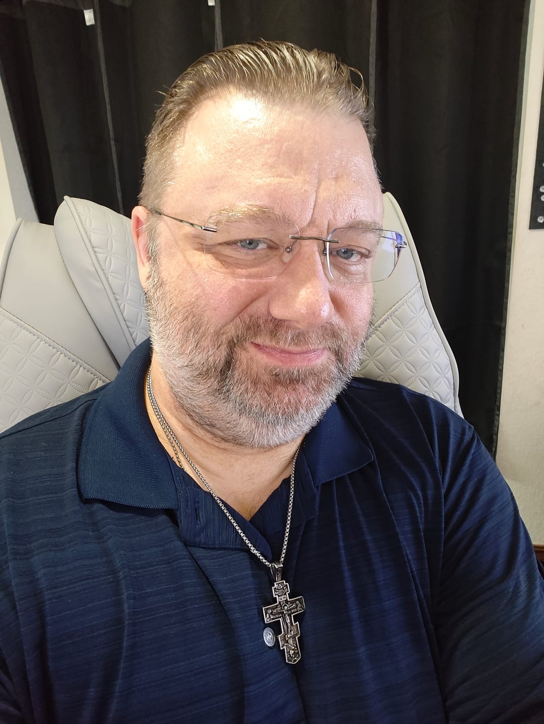 Customer photo review of FREE Today: Titanium Orthodox Jesus Crucifix Necklace Protection Jewelry
