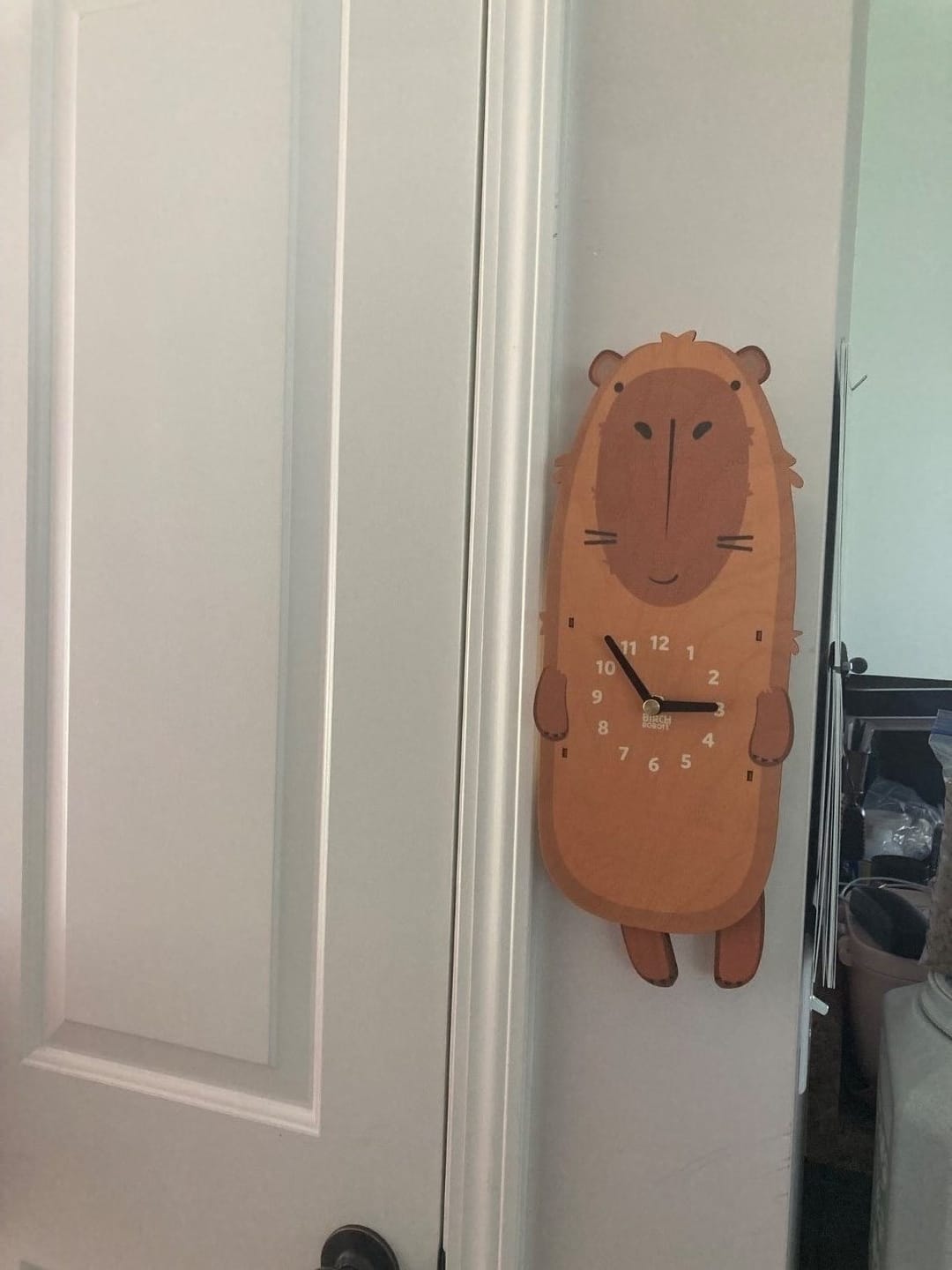 Customer photo review of Biscuit the Capybara Pendulum Clock