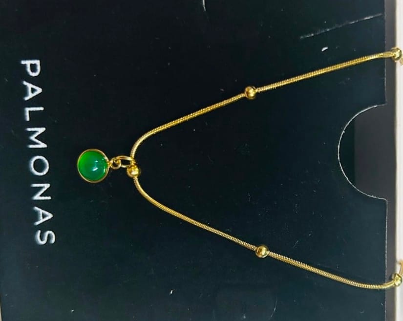 Customer photo review of Emerald Glow Pendant