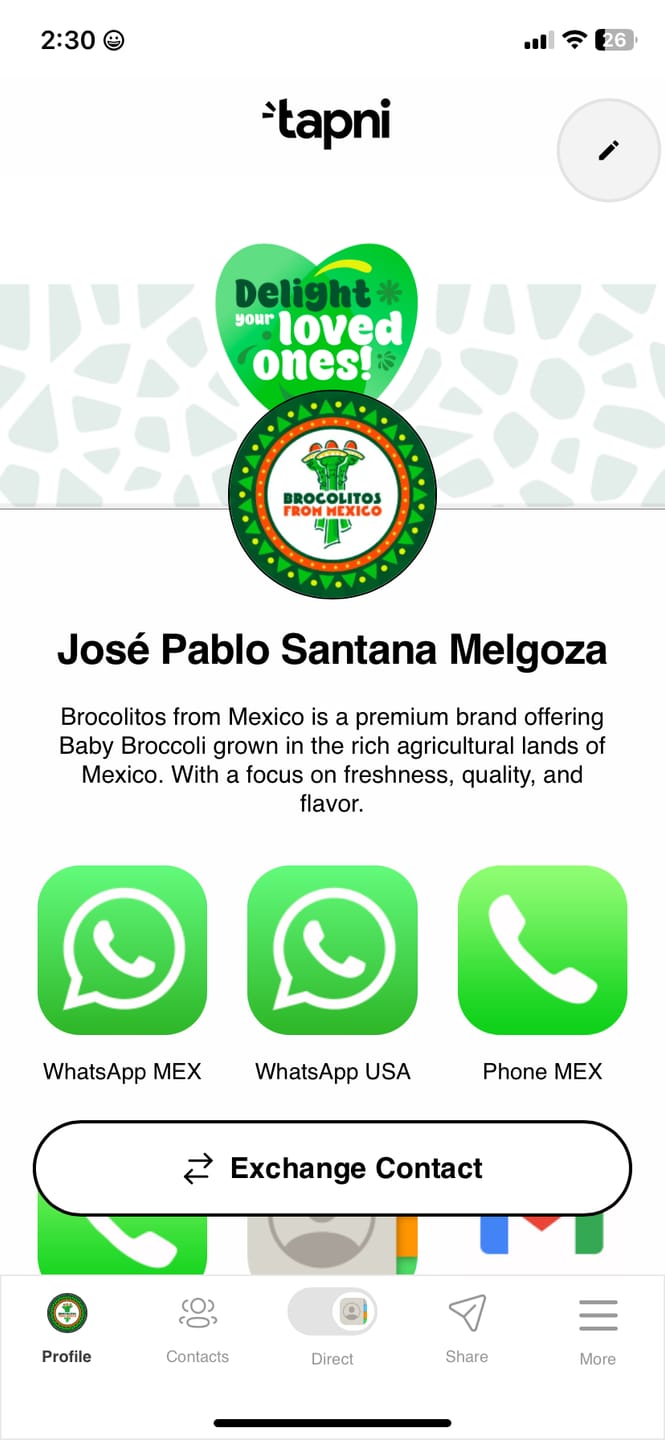 Customer photo review of Tarjeta Personalizada