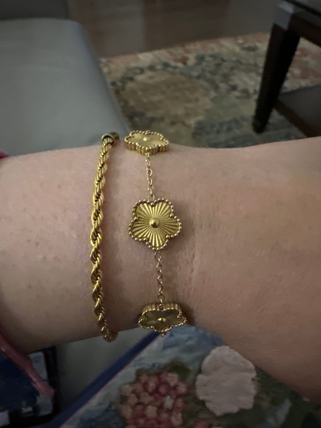 Customer photo review of Golden Clover Bracelet