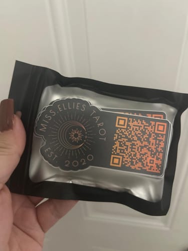 Customer photo review of Custom QR Code Logo Stickers