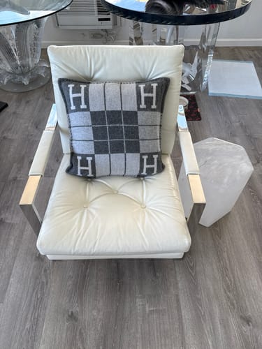 Customer photo review of HERMES WOOL STRIPE THROW PILLOW